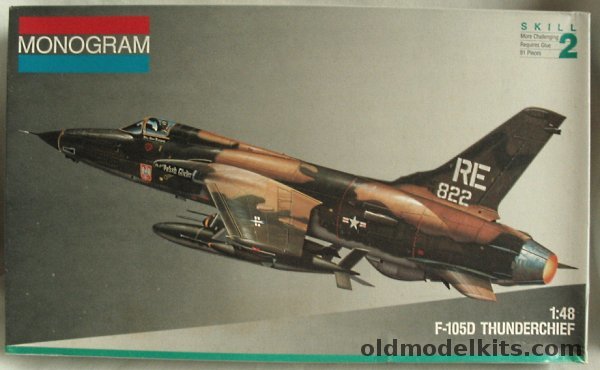 Monogram 1/48 Republic F-105D Thunderchief, 5812 plastic model kit